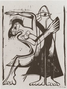 Maskerdans door Ernst Ludwig Kirchner